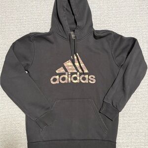 Adidas Black Hoodie with Camouflage Logo